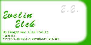 evelin elek business card